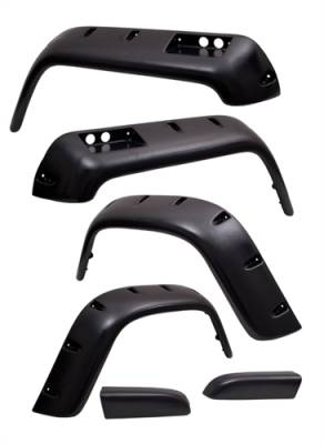 Rugged Ridge - ALL TERRAIN FENDER 6" FLARE KIT, SIX PIECE, RUGGED RIDGE, JEEP WRANGLER (YJ) 87-95   -11632.10