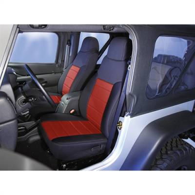 Rugged Ridge - Neoprene Seat Cover, Rugged Ridge, Fronts (Pair), Red, 03-06 TJ Wrangler   -13213.53