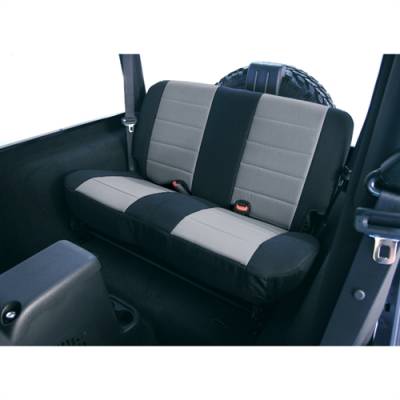 Rugged Ridge - Neoprene Seat Cover, Rugged Ridge, Rear, Gray, 80-95 CJ YJ Wrangler   -13262.09