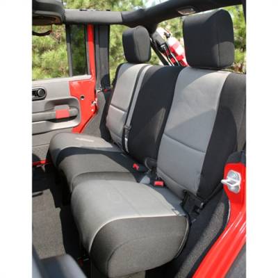 Rugged Ridge - Seat Cover Rear 4-Door Jeep Wrangler JK 07-15 Black / Gray   -13264.09