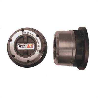 Rugged Ridge - Manual Locking Hubs, Rugged Ridge, Willys CJ2A 46-49, CJ3A 48-53, CJ3B 52-64, M38A1; Jeep CJ5 CJ6 55-71, Jeepster 66-71, Wagoneer 63-73; International Scout 60-71   -15001.01