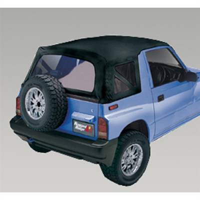 Rugged Ridge - Xhd Replacement Soft Top Black Denim, 88-94 Suzuki Sidekick/Geo Tracker, 30 Mil Glass     -53722.15