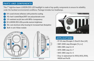 Pro Comp Explorer Lighting 7 Inch Round LED Headlamp