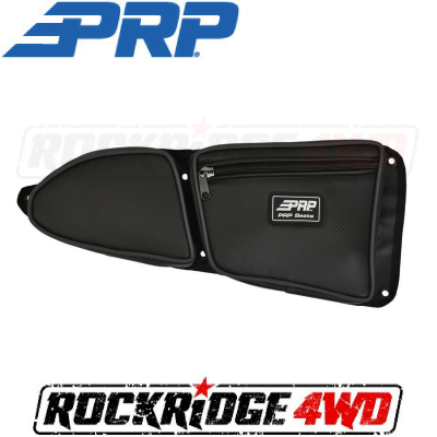 PRP Seats - PRP RZR Storage Stock Door Bag with Knee Pad Dirver & Passenger Set - Carbon Fiber Black