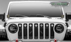 T-Rex Grilles - T REX Jeep Wrangler JL - STEALTH Torch Series w/ (7) 2" Round LED Lights - 1 Piece Frame & Formed Wire Mesh - 6314931-BR - Image 5