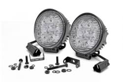 ROUGH COUNTRY 4 INCH CHROME SERIES LED LIGHT ROUND | PAIR